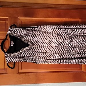 Sleeveless V neck with sequins A line dress